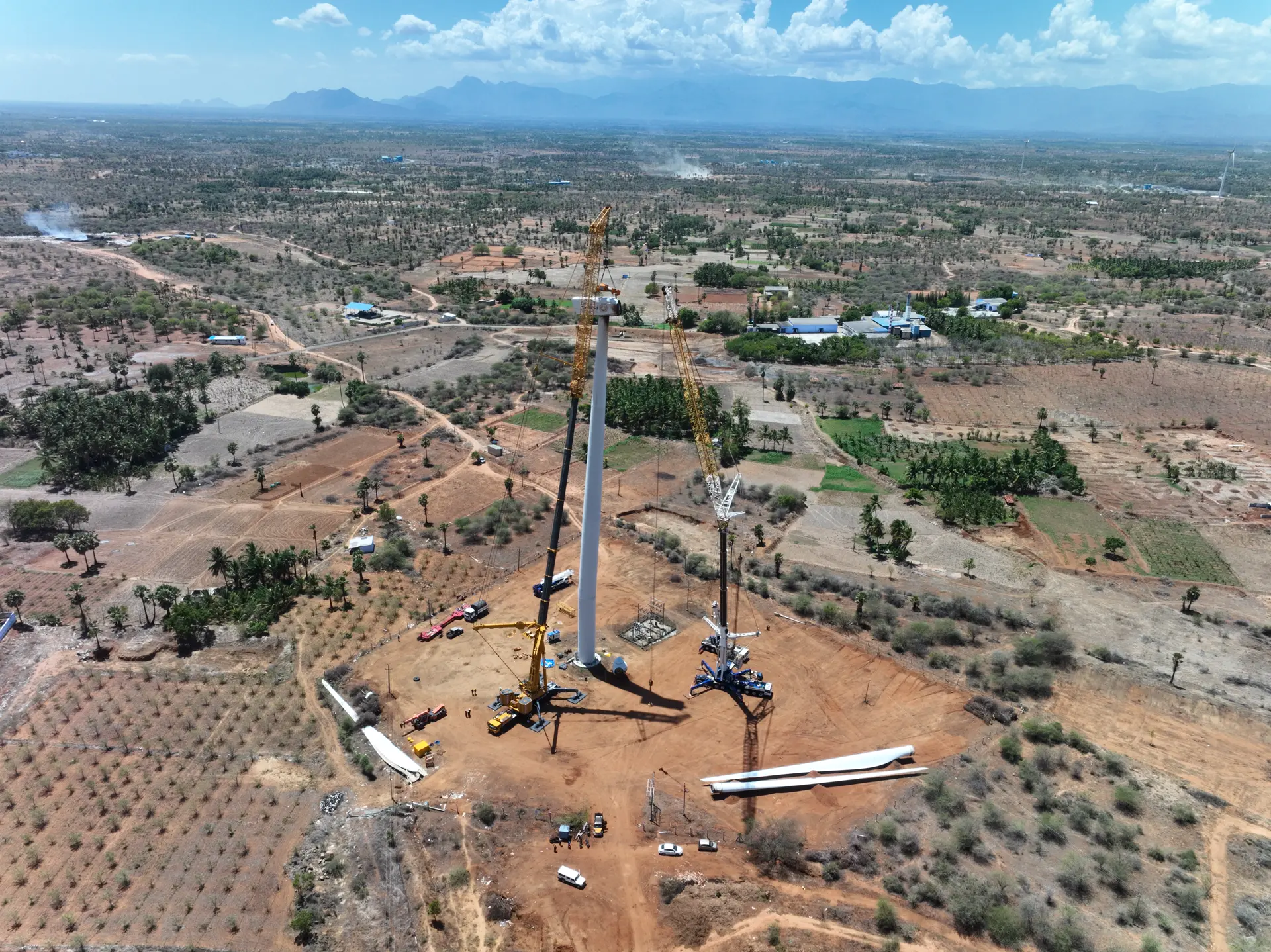 Wind turbine at sunrise